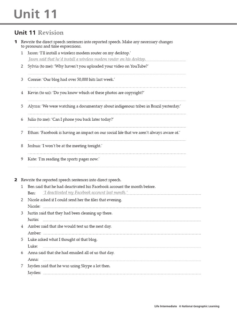 Int U11 Revision | PDF