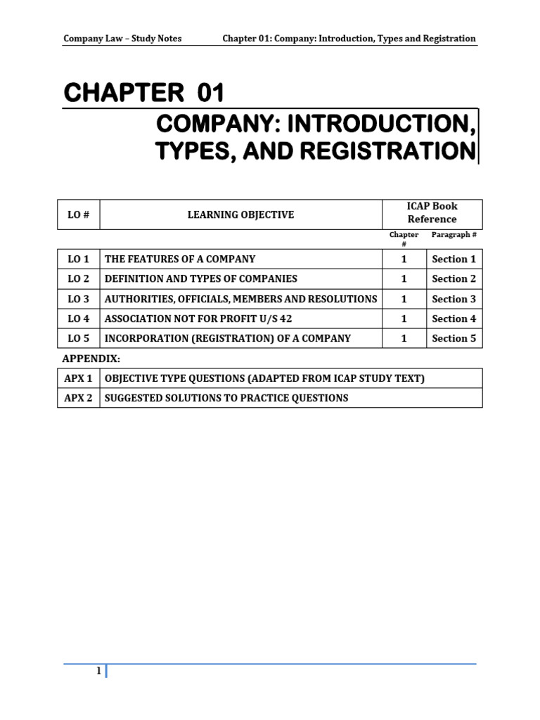 Chapter 1 Introduction To Company (Volume - 1) | PDF