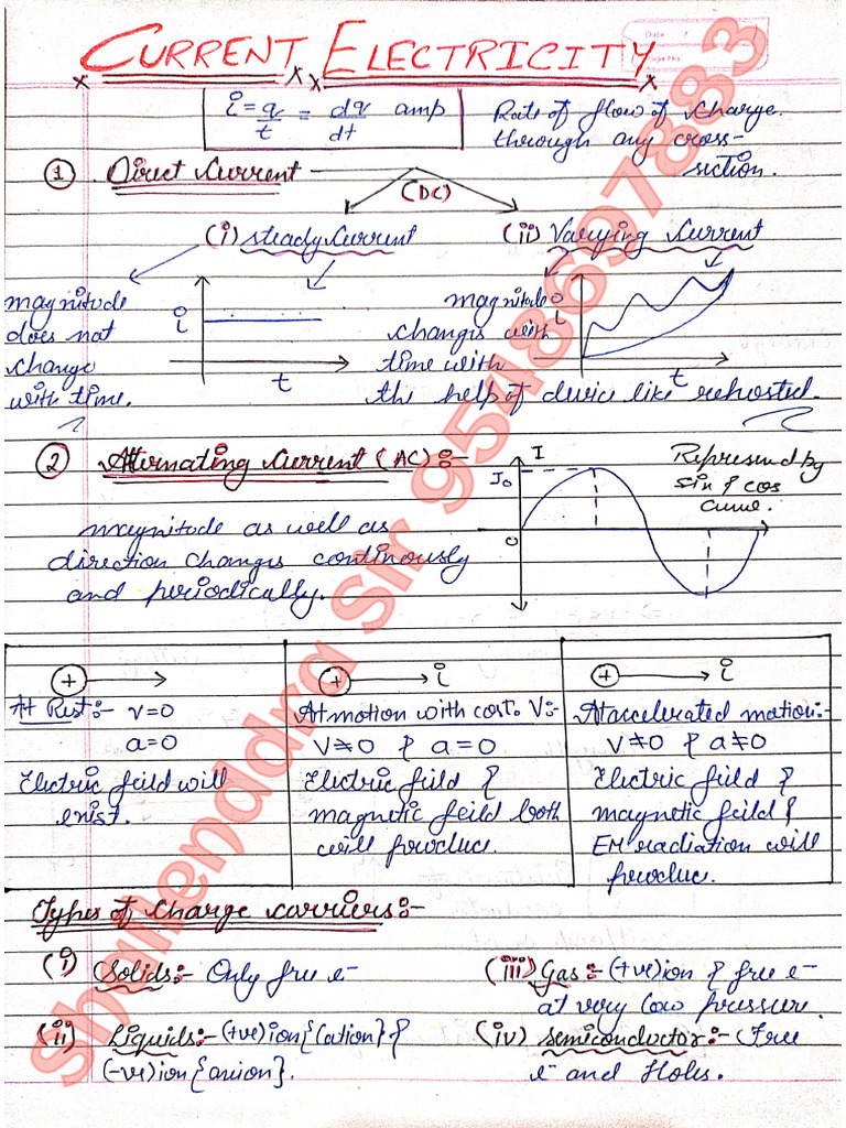 Current Electricity Class 12 Notes | PDF