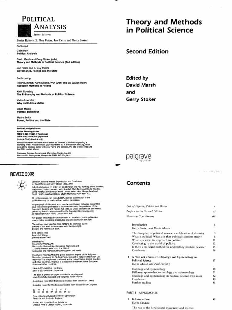 Theory and Methods in Political Science | PDF