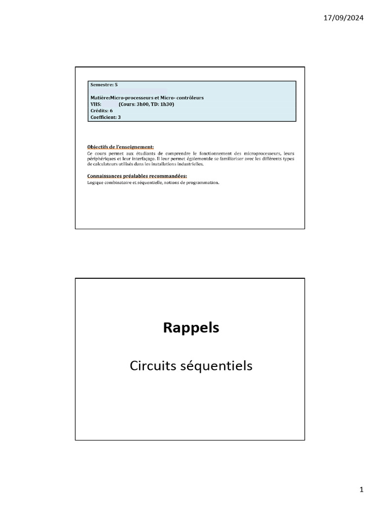 Chapitres 1 Et 2 | PDF