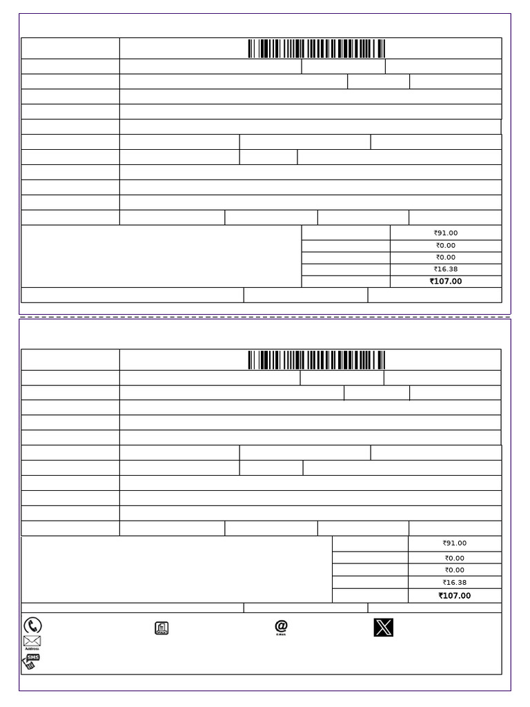 Tax Invoice Cum Acknowledgement Receipt of PAN Application (Change ...