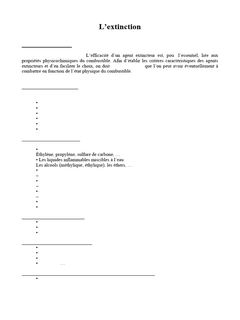 Cours Extinction 23 24 | PDF