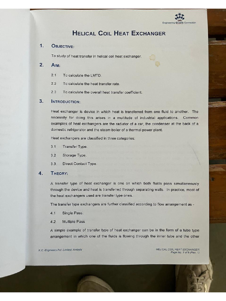Helical Coil & Heat Exchanger | PDF