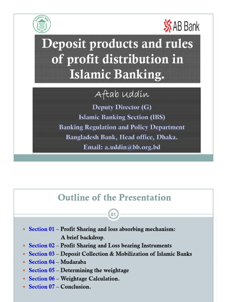 Deposit Products and Rules of Profit Distribution in IBs | PDF
