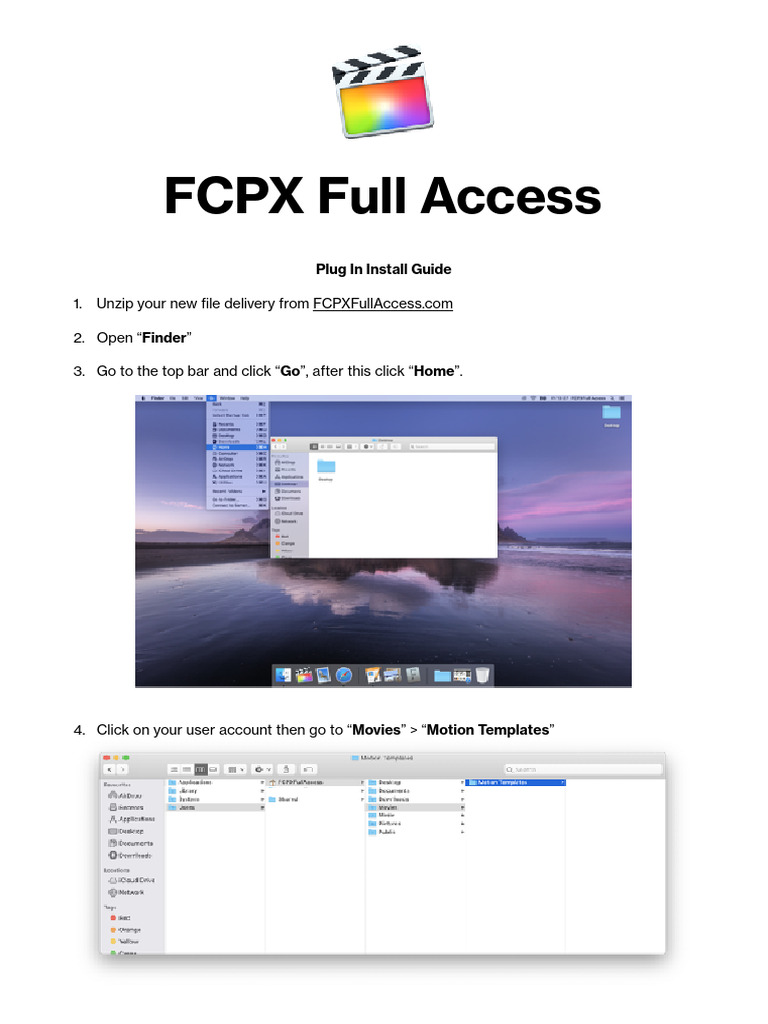 FCPX Full Access Plugin Installation Guide | PDF | Computers