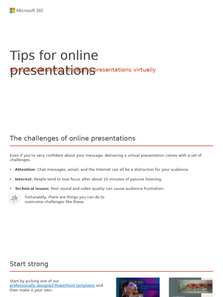 Online Presentation Tips | PDF | Microsoft Power Point | Computing