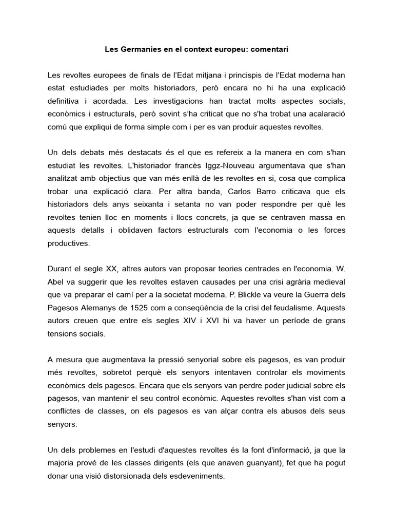 Les Germanies | PDF
