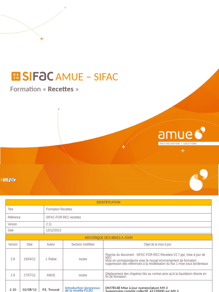 SIFAC FOR Recette | PDF