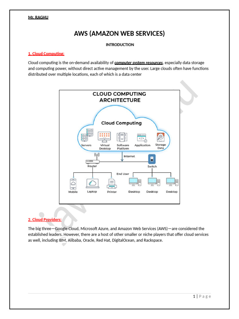 02 Aws - Intro | PDF