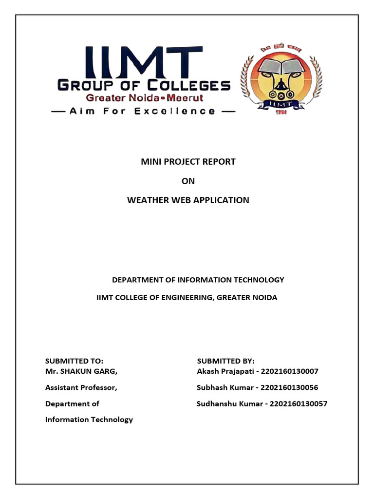 miniProjectReport New | PDF