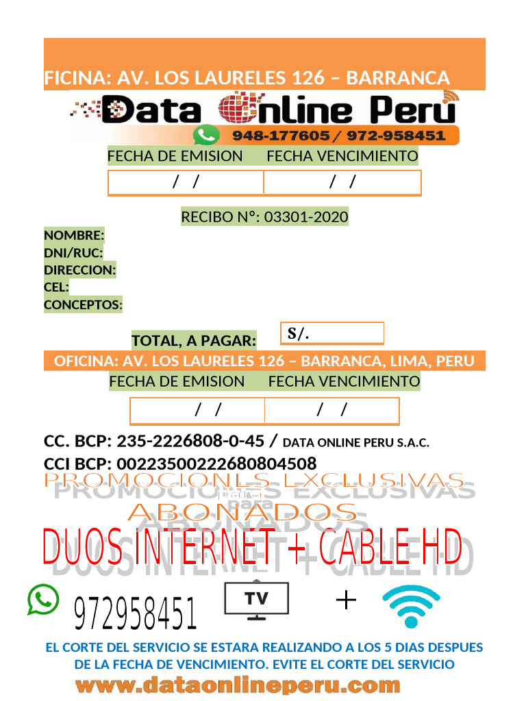 RECIBO BLANCO - copia | PDF