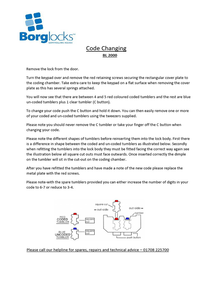 BLl2000 Code Change Instructions | PDF