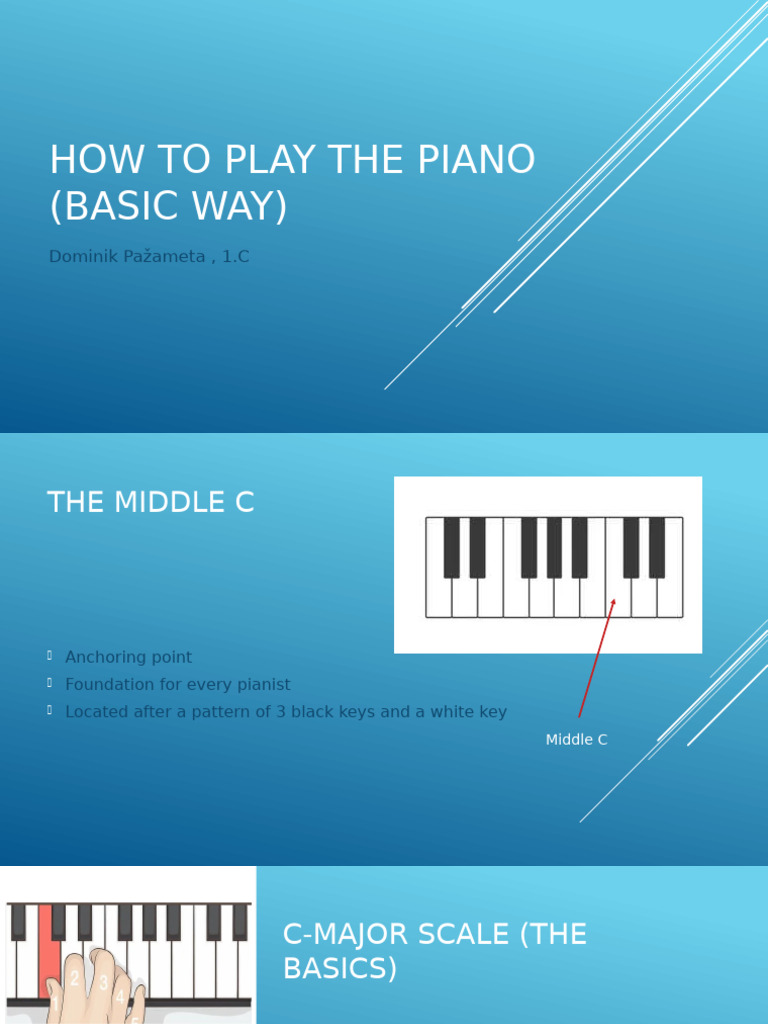 How To Play The Piano (Basic Way | PDF