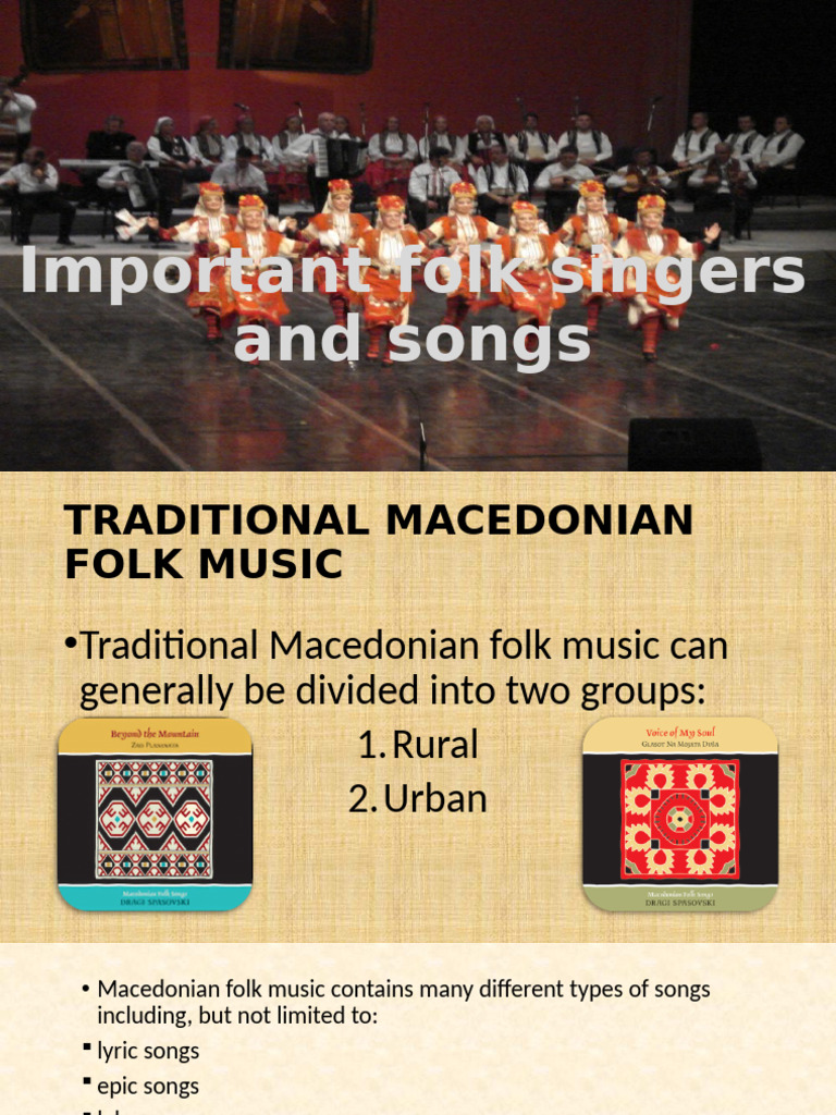 Important Folk Singers and Songs | PDF