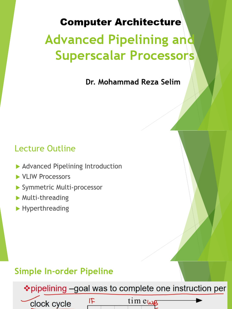 Advanced Pipelining and Superscalar Processor-1 | PDF