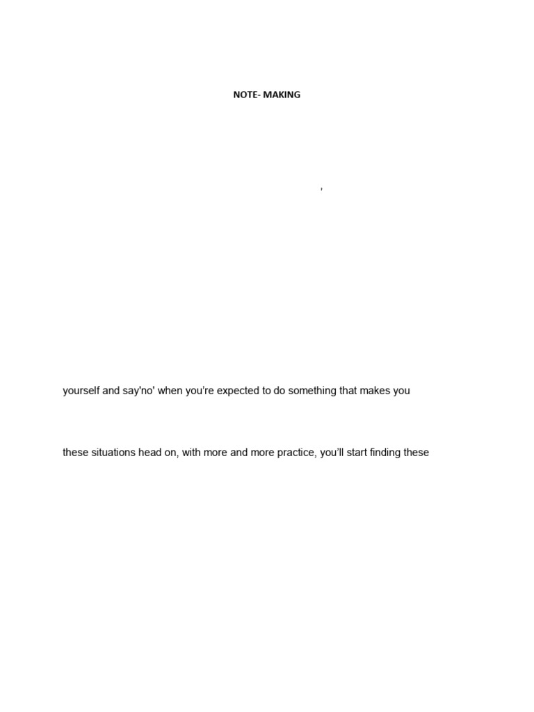 Note Making | PDF