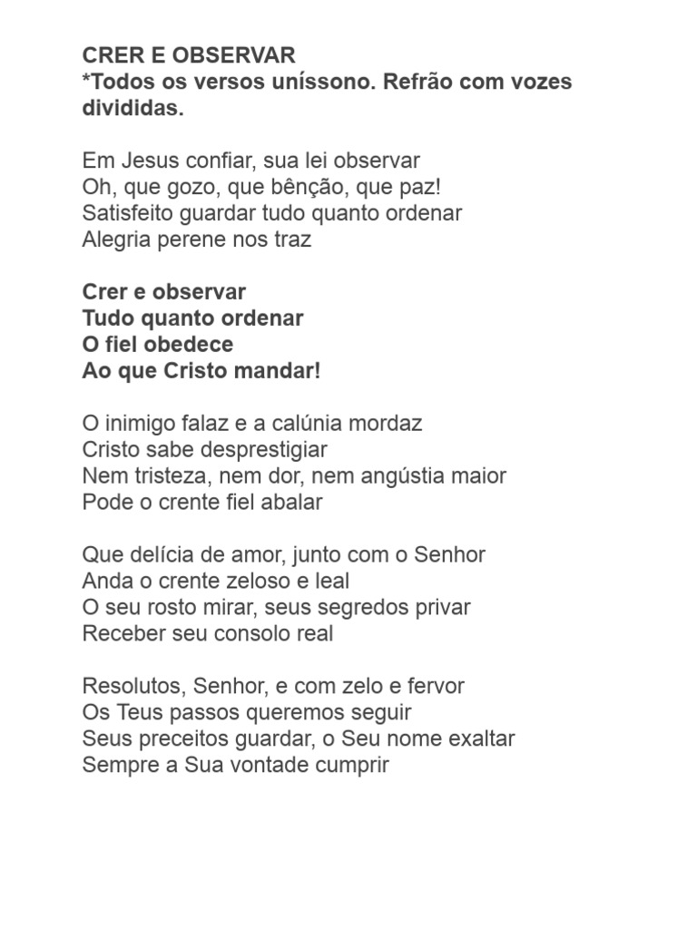 Crer e Observar | PDF
