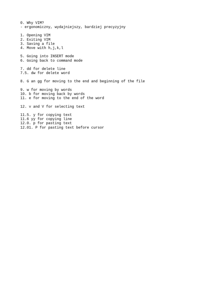 VIM MOTIONS visual data 3