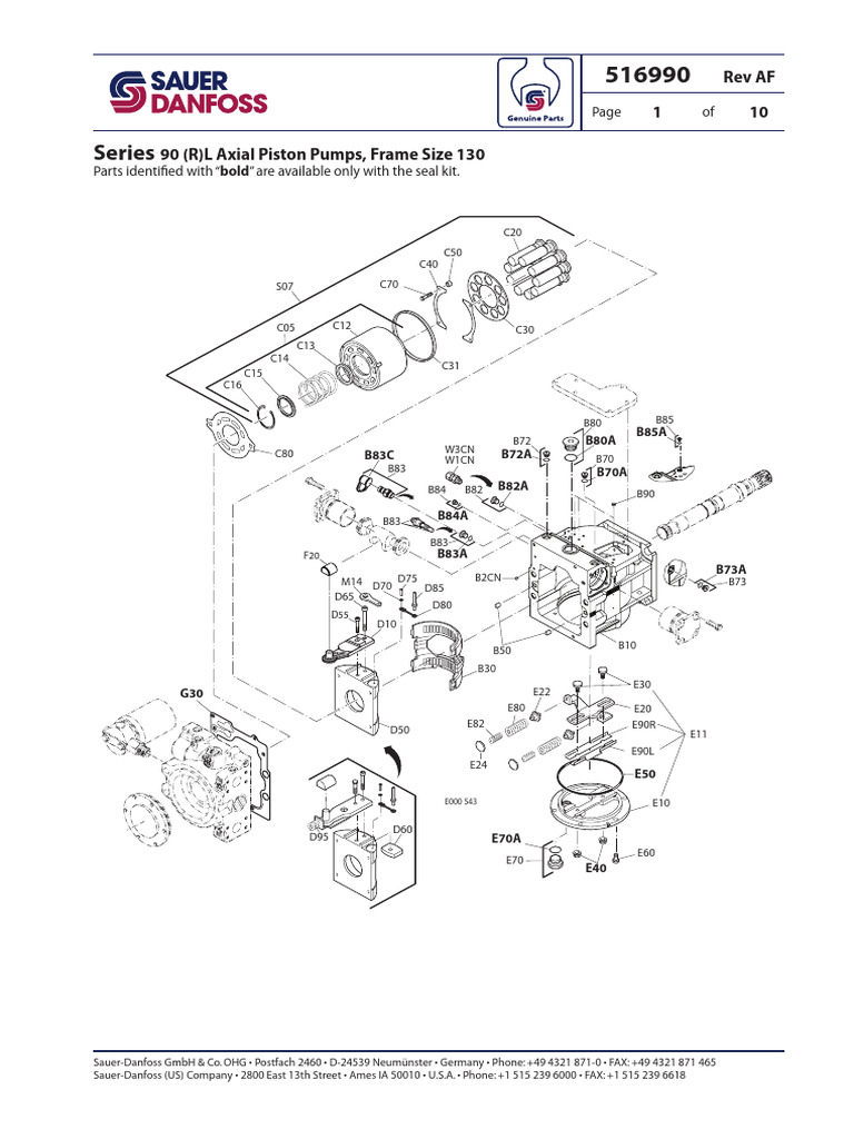 Exploded-Dwg 90PV130 | PDF