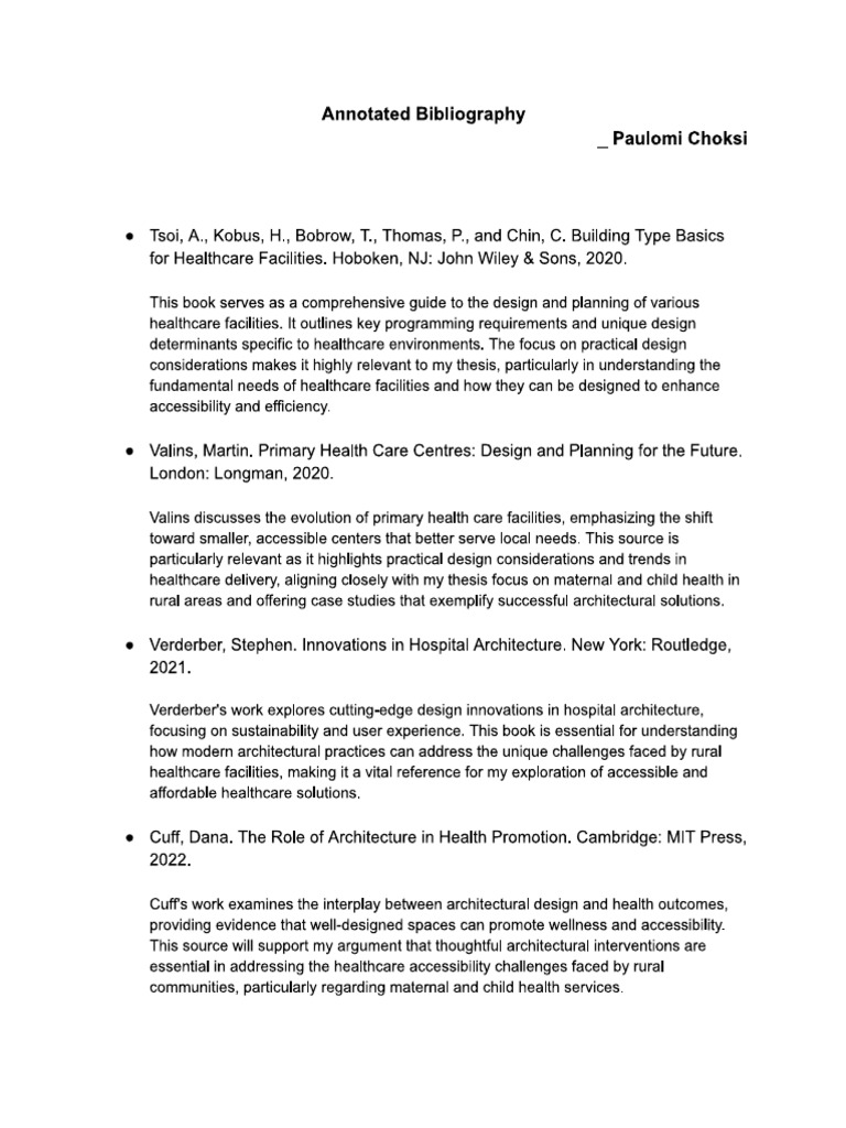 Annotated Bibliography | PDF