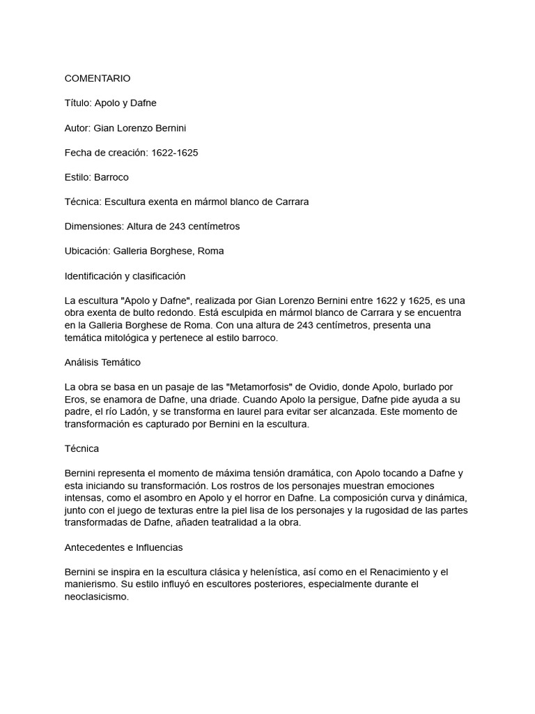 Apolo y Dafne | PDF