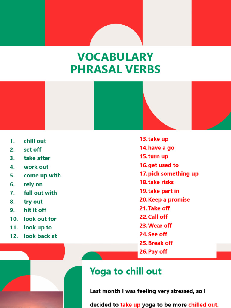 Vocabulary Phrasals | PDF