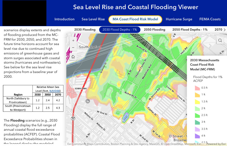 MA Coast Flood Risk Model MA Sea Level Rise and Coastal Flooding Viewer ...