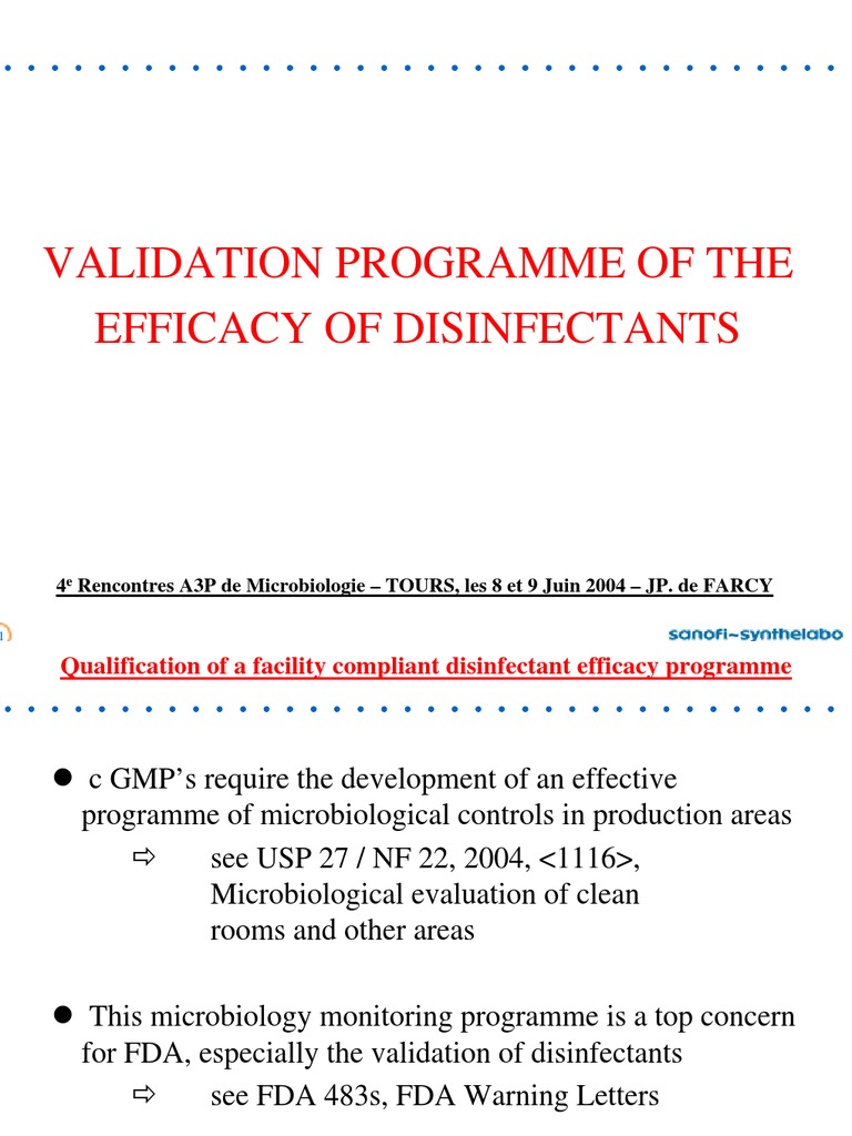 Disinfection Validation PDF Disinfectant Bacillus