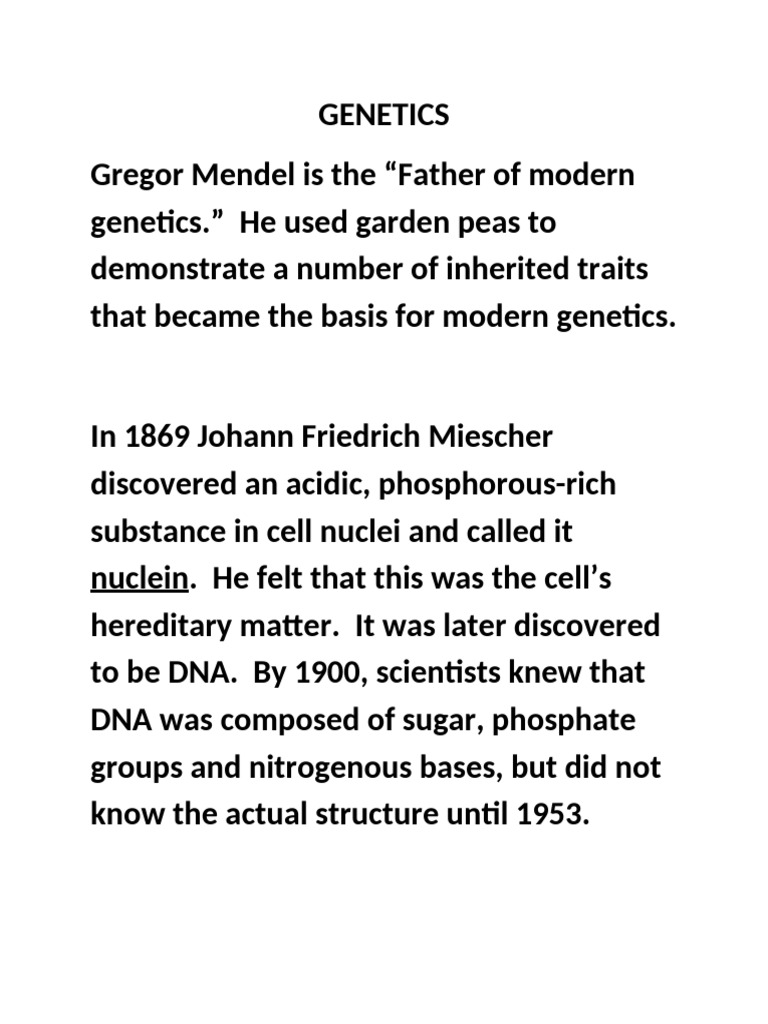 GENETICS | PDF