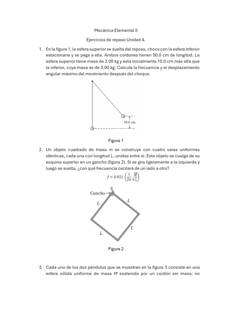Ejercicios de Repaso Unidad 4 | PDF