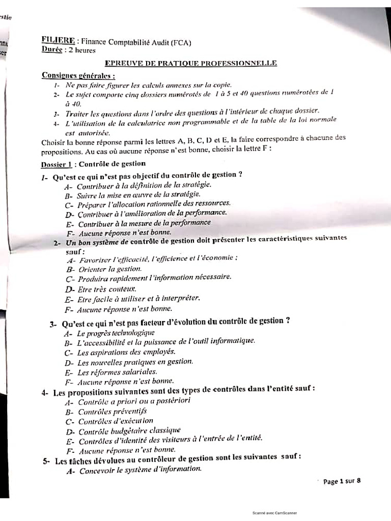 Fca MP 2021 Sujets | PDF