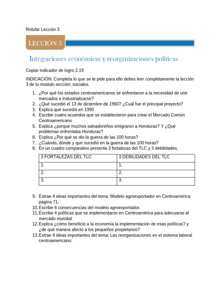 Sociales Lección 3 Modulo 2 | PDF