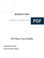 Biodata Saya Siti Noor Fara Shafila