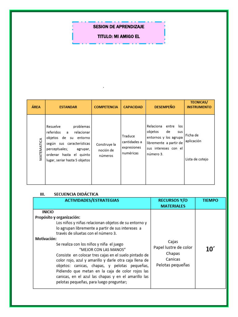 Actividades de Matemáticas para Niños de 3 Años | PDF | Ciencia ...