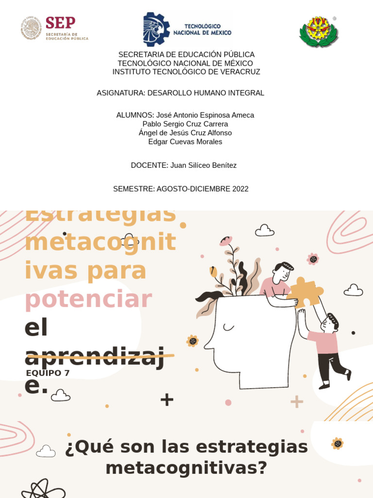 Estrategias Metacognitivas para El Aprendizaje | PDF