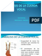 Paralisis de La Cuerda Vocal