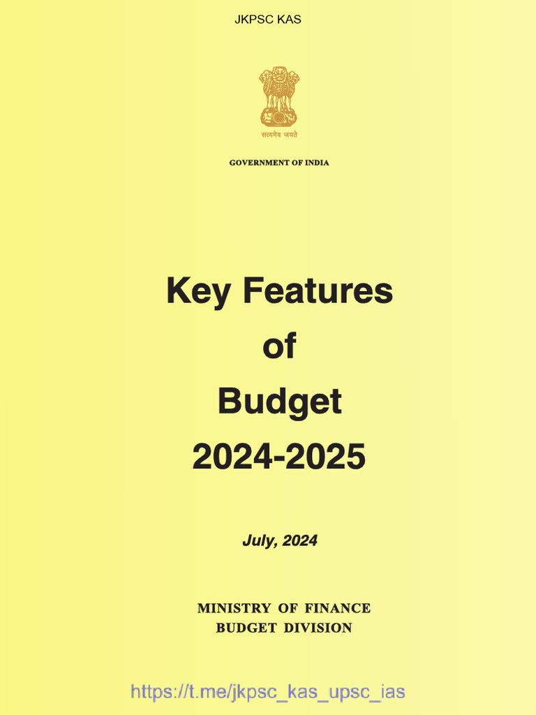 Key Features of Budget 202425 PDF