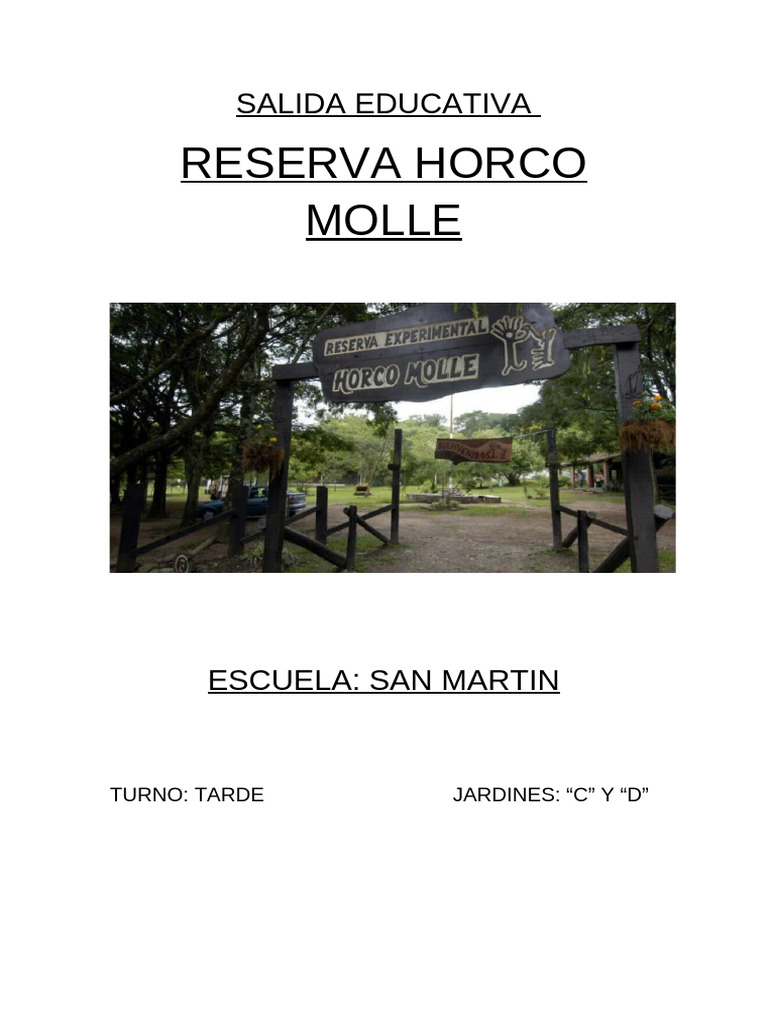 Salida Educativa a Horco Molle | PDF | Educación de la primera infancia ...