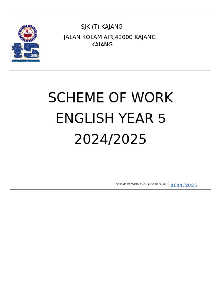 Year 5 English Scheme of Work 2024/2025 | PDF | English Language ...