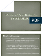 American Colonial Psychology