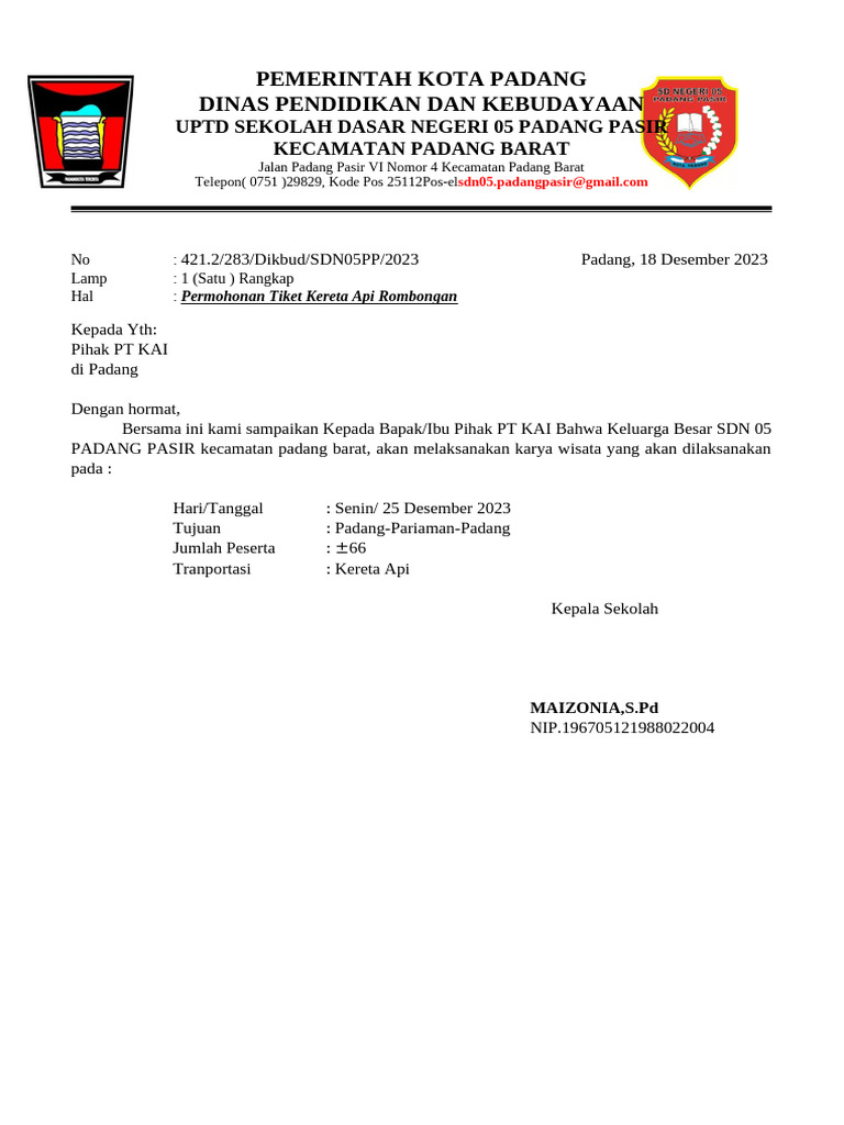 Surat Kereta Api | PDF