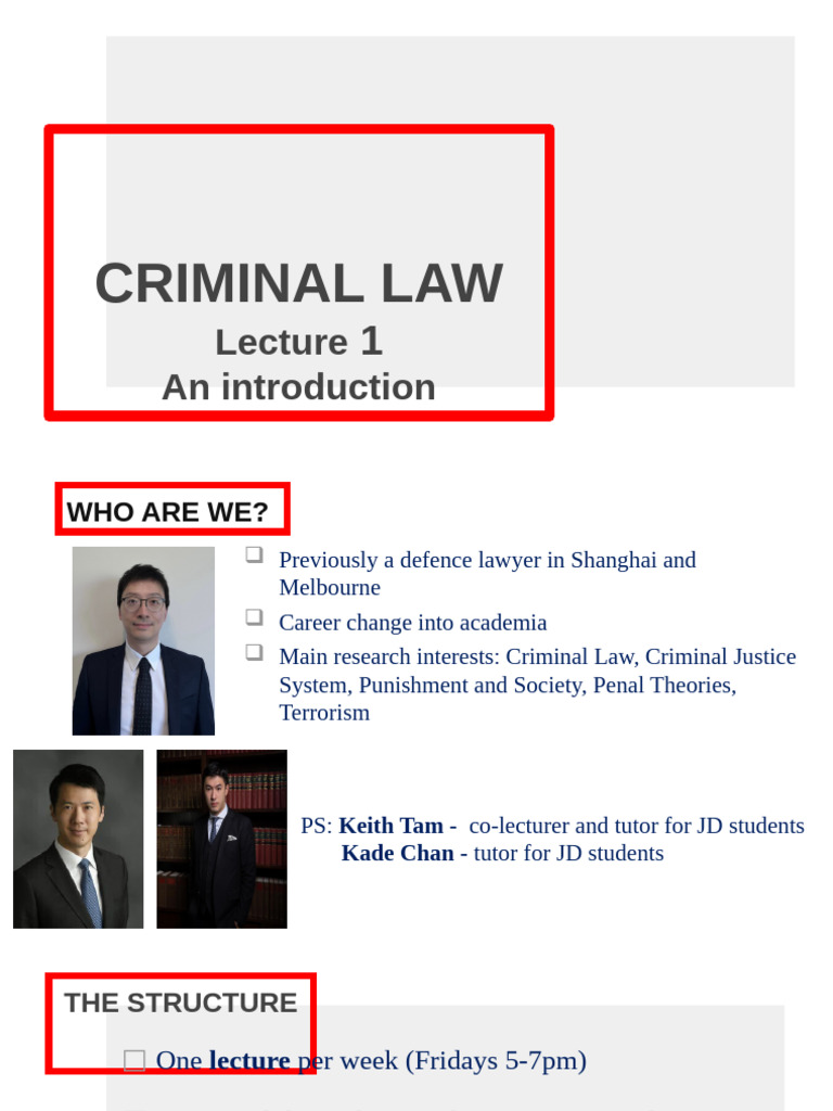 Criminal Law I Lecture 1 Pdf