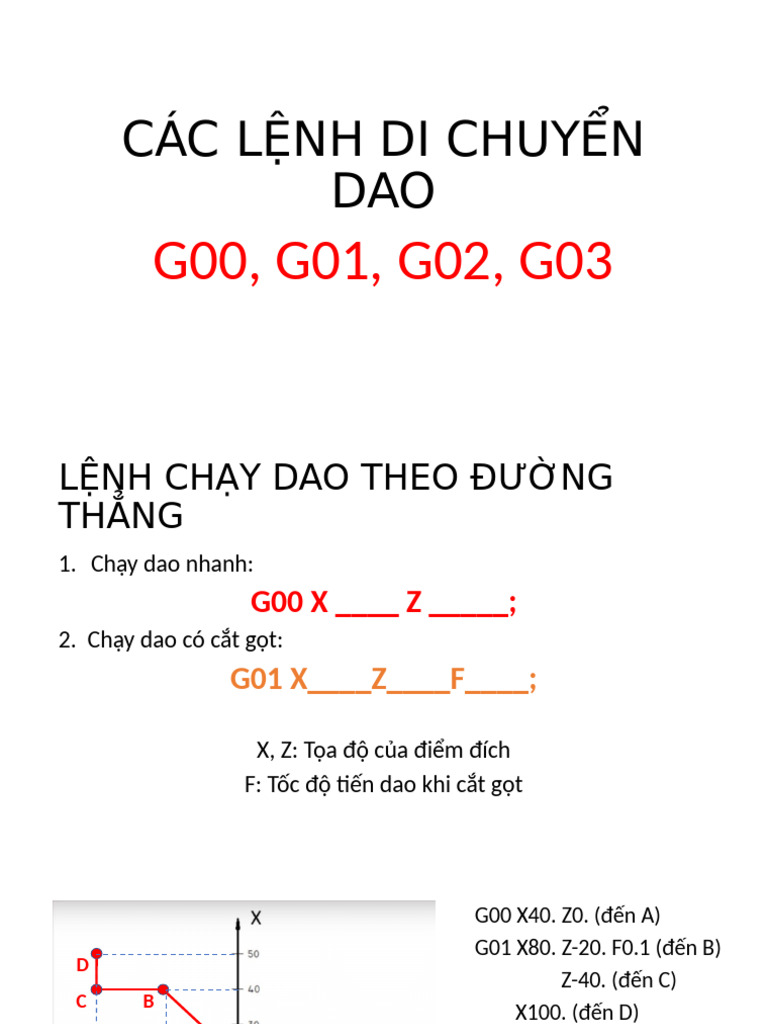Các Lệnh Di Chuyển Dao | PDF