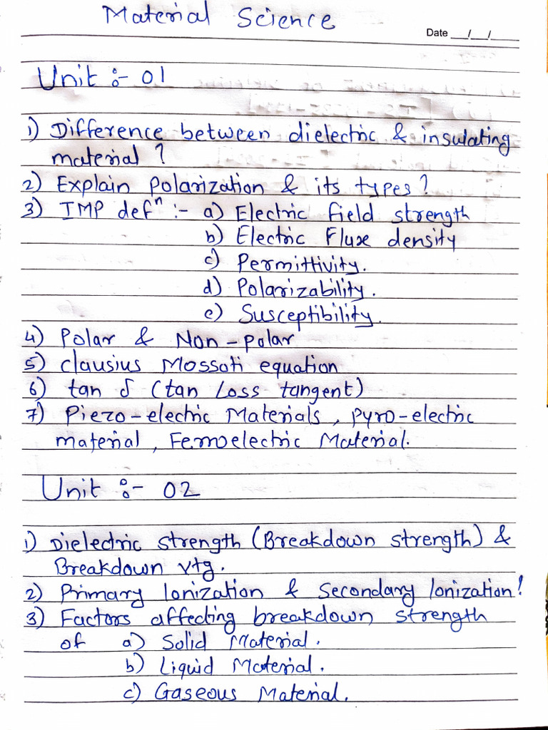 Material Science Insem Imp | PDF