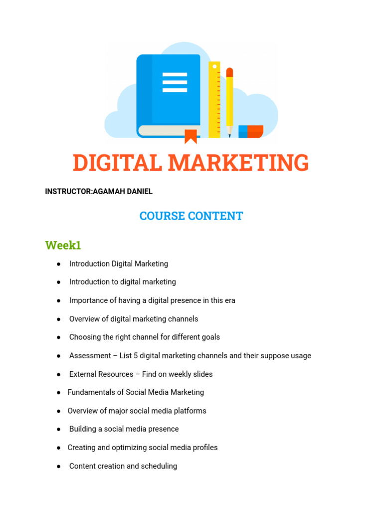 Digital Marketing Course Pdf Digital Marketing Business
