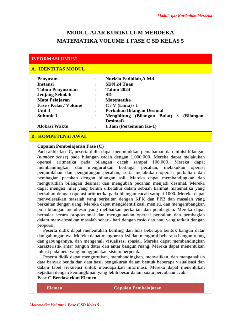 .Trashed-1730426246 - (5) Modul Ajar MTK Volume 1 Bab 3 | PDF