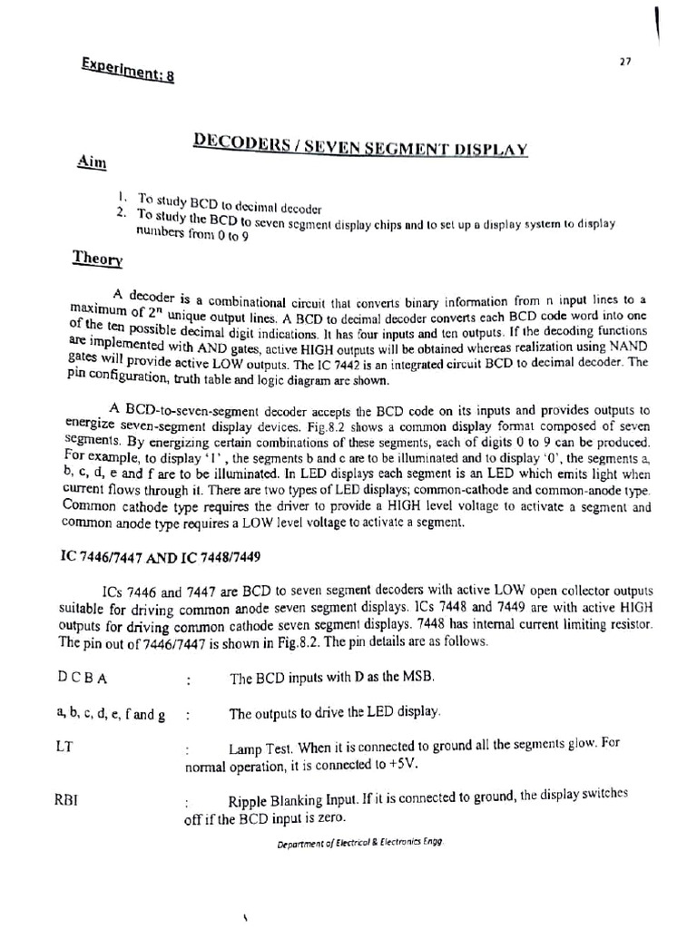 Decoder 7segment Display | PDF