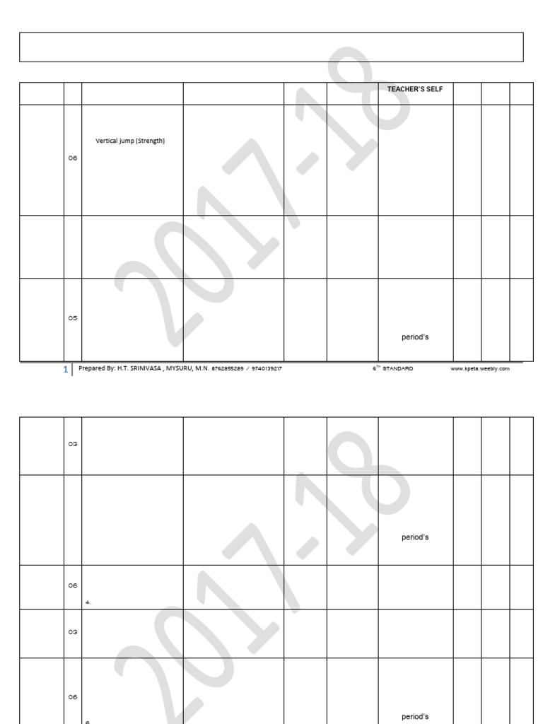 6th STD Eng Lesson Plan 2017-18 | PDF