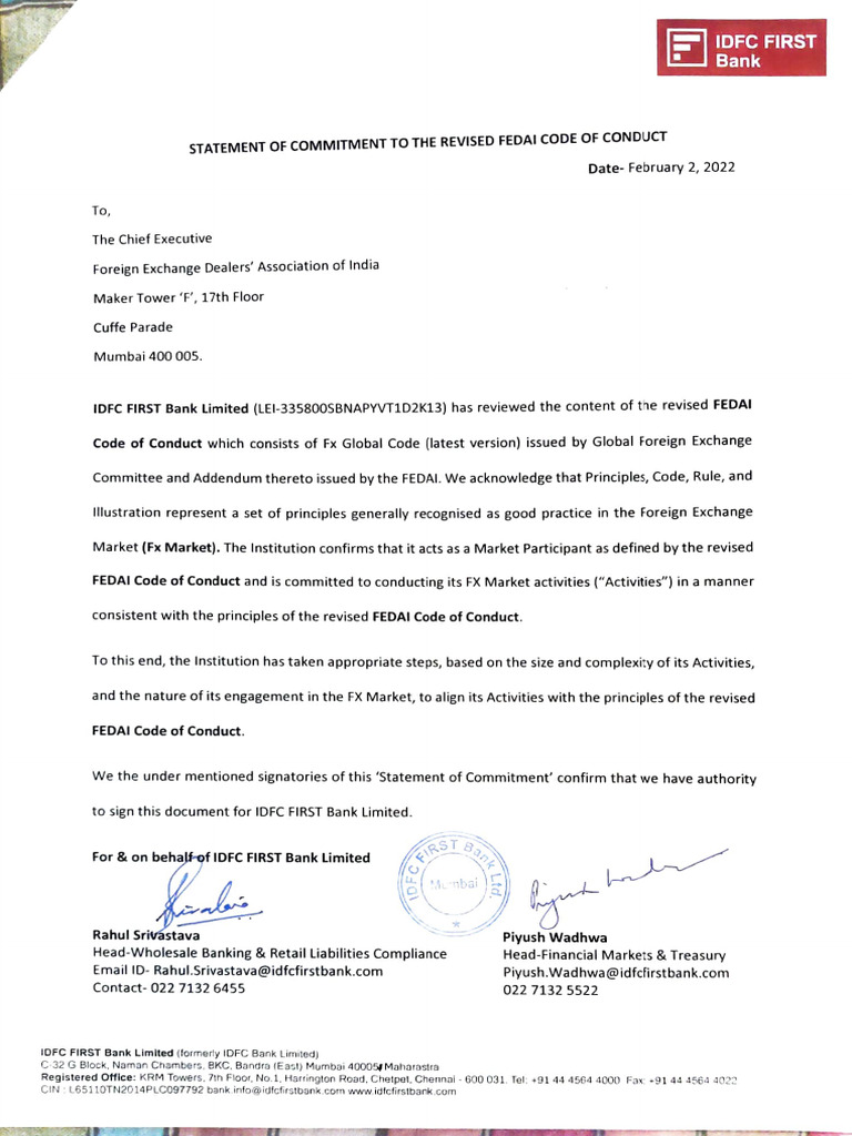 IDFC First Bank C | PDF
